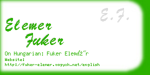 elemer fuker business card